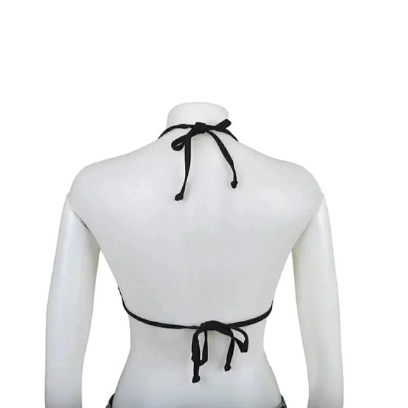 Michael Kors Triangle Bikini Top Black Gold Size Medium - Picture 7 of 8